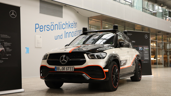 The Experimental Safety Vehicle from Mercedes in the auditorium of the THI