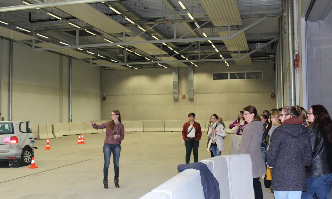 Students at the CARISSMA test site